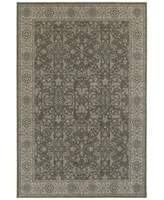 Jhb Design Tidewater Floral Sarouk Grey Ivory Area Rugs