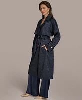 Donna Karan New York Women's Crinkle Satin Trench Coat