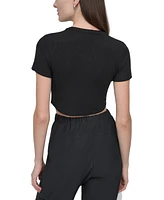 Dkny Sport Women's Ribbed Crop Top