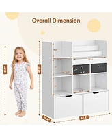 gaomon 47.8in Kids Bookshelf with Drawers Modern Bookcase
