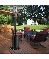 Skonyon 50000 Btu Stainless Steel Propane Patio Heater with Trip over Protection-Black