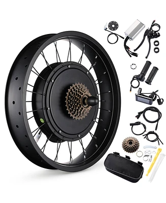 Yescom Electric Bicycle Motor Conversion Kit 20" Rear Wheel 48V 1000W for Fat Tire