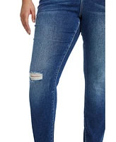 Bayeas Plus Size High Rise Button Fly Skinny Jeans