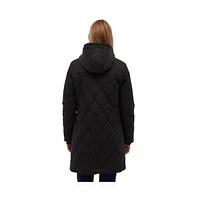 Bench Dna Women's Dakoah Honeycomb Quilted Midi Jacket