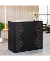 Tribesigns 47 Inch Small Retail Counter,Reception Desk, Modern Front Desk with Counter