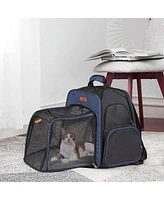 Slickblue 16" x 15.5" x 12" Soft Pet Backpack Carrier – Ideal for Hiking and Outdoor Adventures