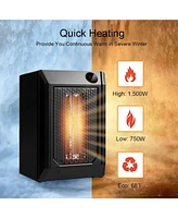Sugift 1500 W Remote Control Portable Electric Digital Quartz Space Heater