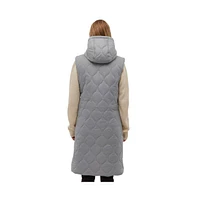 Bench Dna Women's Recca Honeycomb Quilted Maxi Vest