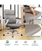 Slickblue Ergonomic Executive Office Chair Adjustable Swivel Chair for Home or Workplace Comfort