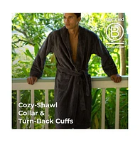 Cariloha Plush Bath Robe | White Unisex, Large/X-Large Viscose Material Soft, Comfortable, & Wicks Moisture