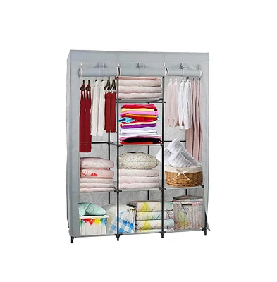 Slickblue Free-Standing Portable Clothes Closet – Durable Non-Woven Fabric for Organized Storage