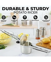 Zulay Kitchen Heavy Duty Stainless Steel Potato Ricer - 2 Discs