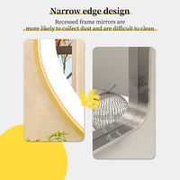 Wisfor Modern Led Oval Bathroom Mirror Wall Vanity Mirror Anti-Fog 23"x 47"