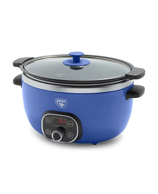 GreenLife Ceramic Nonstick Healthy Cook Duo Slow Cooker