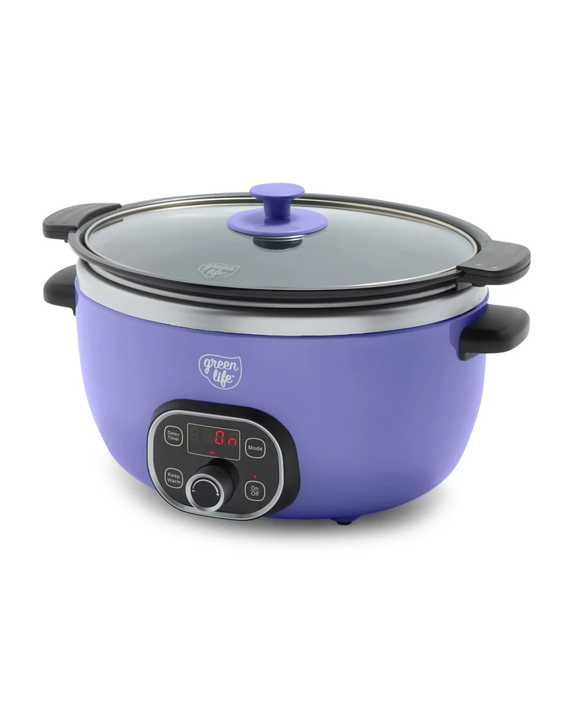 GreenLife Ceramic Nonstick Healthy Cook Duo Slow Cooker