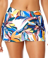 Anne Cole Women's Printed Tulip Draped Swim Skirt