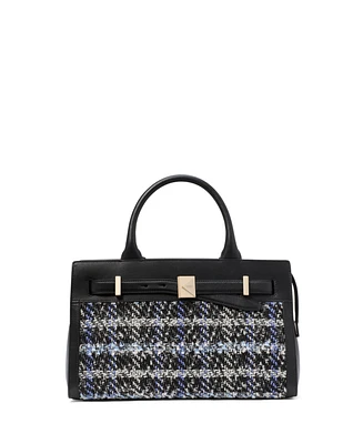 Kate Spade New York Deco Plaid Tweed Satchel Bag