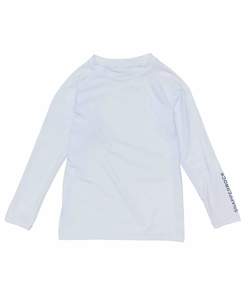 Snapper Rock Big Boys White Ls Rash Top