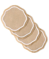 Fiesta Textured Jute Scallop Border Placemat, Set of 4
