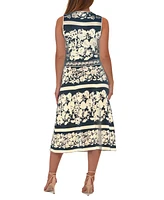 Donna Ricco Women's Printed Jacquard Knit Shift Dress