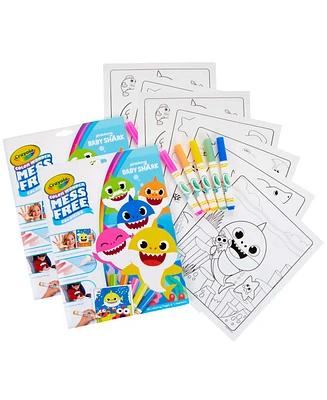 Crayola Color Wonder Mess Free Coloring Pad Markers, Baby Shark, 2 Sets