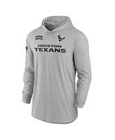 Nike Men's Gray Houston Texans 2024 Salute to Service Lightweight Performance Long Sleeve Hooded T-Shirt