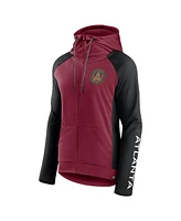 Fanatics Women's Red/Black Atlanta United Fc Iconic Raglan Full-Zip Hoodie