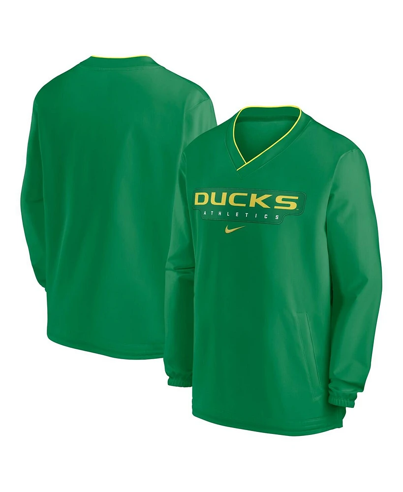 Nike Men's Green Oregon Ducks 2024 Sideline Pullover Wind shirt