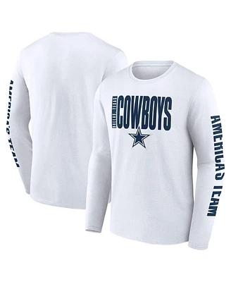 Fanatics Men's White Dallas Cowboys Vision Long Sleeve T-Shirt