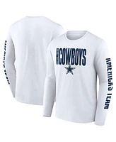 Fanatics Men's White Dallas Cowboys Vision Long Sleeve T-Shirt