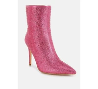 London Rag Anun Rhinestones Embellished High Ankle Boots