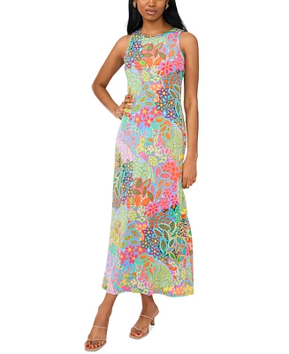 Msk Women's Printed Jersey Sleeveless Maxi Dress