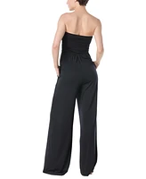 Carmen Marc Valvo Women's Ruched Jumpsuit Swim Cover-Up