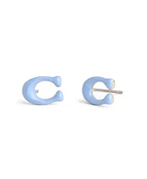 Coach Enamel Signature C Stud Earrings