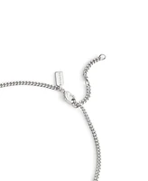 Coach Two-Tone Signature Carabiner Rexy Pendant Necklace