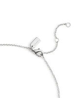 Coach Faux Stone Halo Heart Pendant Necklace