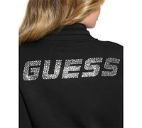 Guess Women's Cecilia Scuba High-Neck Zip-Up Sweatshirt