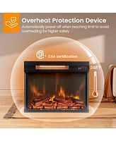 Sugift 23-inch 3-Sided Electric Fireplace Insert with Remote Control