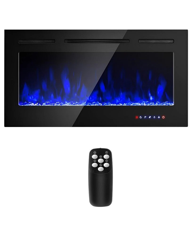 Sugift 40-Inch Electric Fireplace Recessed with Thermostat