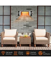 Sugift 1500W Wall-Mounted Electric Heater Patio Infrared Heater with Remote Control