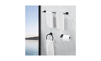 Slickblue Bathroom Hardware Set Towel Bar, Toilet Paper Holder, and Hooks for Modern Decor