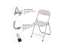 gaomon Folding Chairs 4 Pack, Outdoor & Indoor Event Portable Metal with Cushion