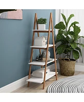 Slickblue Solid Mdf Oxford "A" Frame Ladder Display Bookshelf