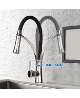 Slickblue Kitchen Faucet with Pull-Out Spray Head, 360° Rotation Swivel Spout