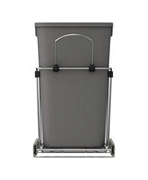 Rev-a-shelf Pullout Trash Can 35 qt. for Kitchen Cabinets, Gray, Rv-12KD-13C-S