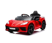 Funtok 12V Electric Ride On Car Kids Toy w/ Parent Remote Control, 3 Speeds, bluetooth, MP3, Led Lights