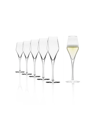 Stolzle Lausitz Symphony Champagne Flutes, Set of 6