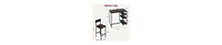 gaomon Dining Table Set for 2, Kitchen Table and Chairs with Wine Rack, Metal Frame Modern Bar Table Set with 2 Chairs