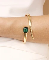 Ettika Emerald Deco Wrap Cuff Bracelet