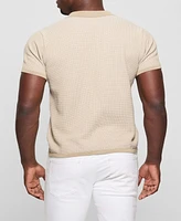 Guess Men's Short Sleeve Highland Textured Shirt